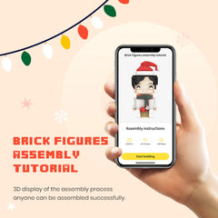 Christmas Detailed Labrador Fully Body Puppy Customizable Labrador 1 Dog Photo Custom Brick Figures Small Particle Block Brick Me Figures Customized Labrador Only