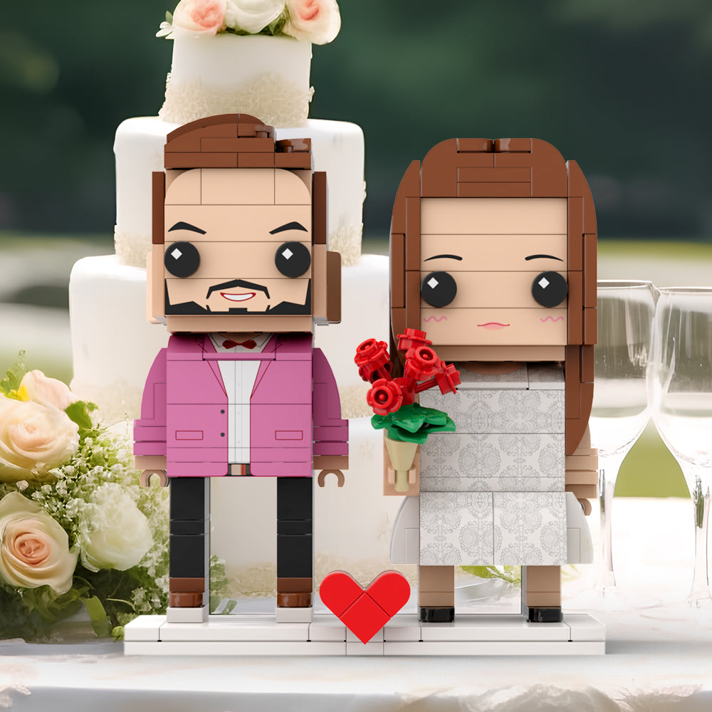 Couple Gift Present For Love Birds Customizable Fully Body 2 People Custom Brick Figures Universal Interlocking Plastic Toy Chritmas Gift to Remember