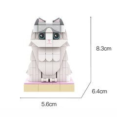 Christmas Cat With Scarf Fully Body Customizable 1 Cat Christmas Accessories Limited Edition Personalized X-Mas Cat Photo CustomBrick Figures Small Particle Block Customized Cat Only