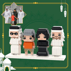 Fun Family Gifts Full Body Customizable 4 People Custom Brick Figures Small Particle Block