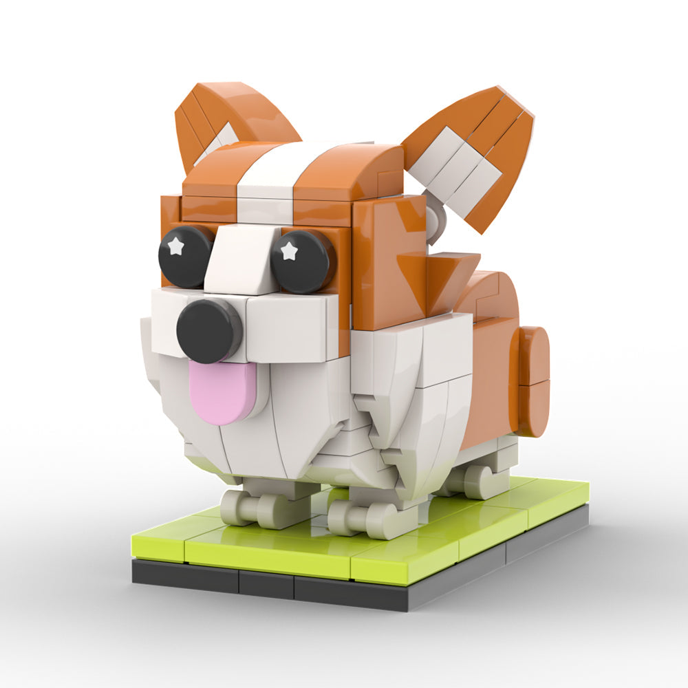 Christmas Detailed Corgi Fully Body Puppy Customizable Corgi 1 Dog Photo Custom Brick Figures Small Particle Block Brick Me Figures Customized Corgi Only